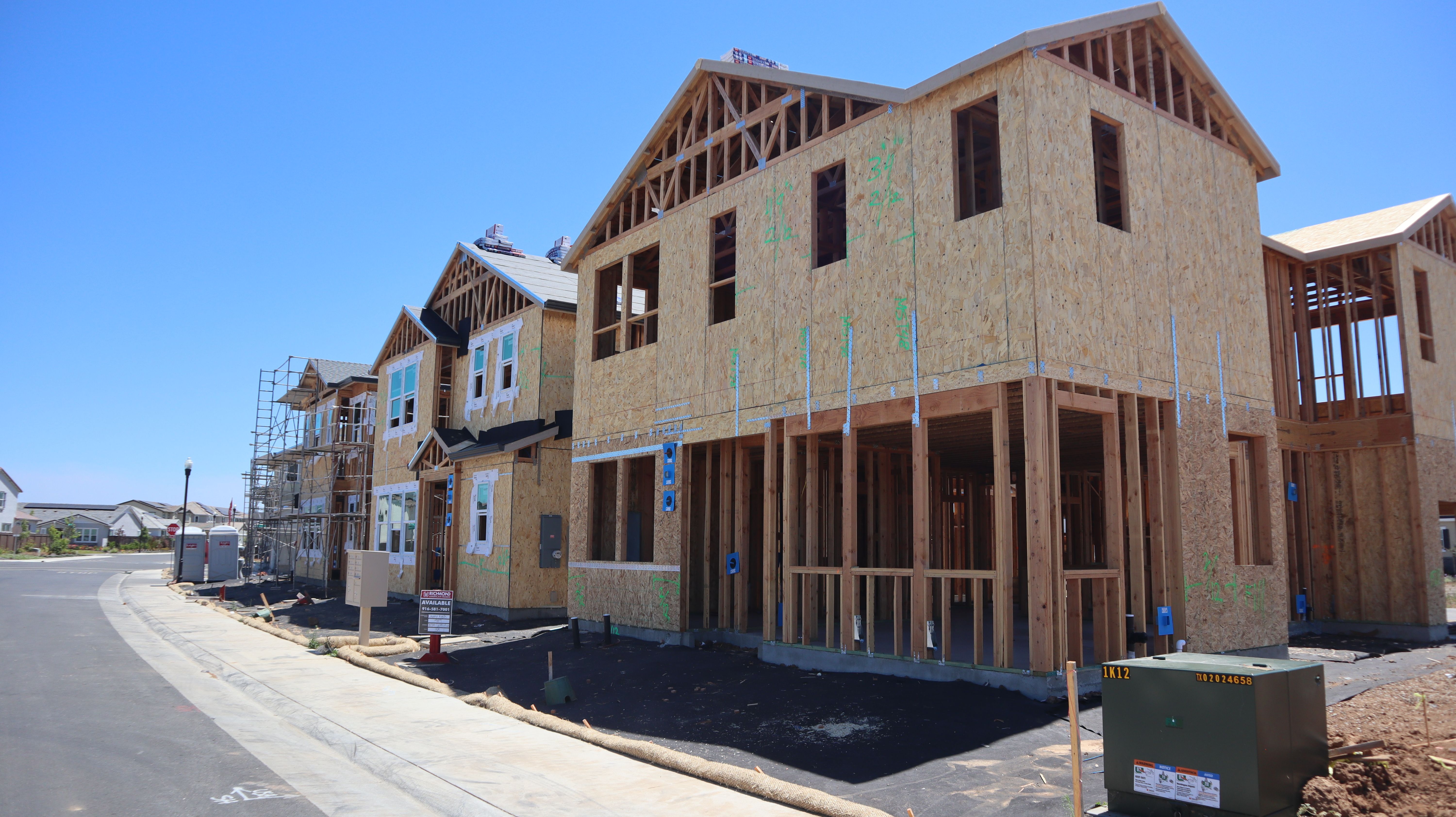 Estructura de viviendas en construcción